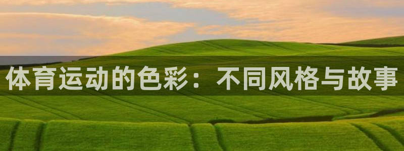 尊龙官网下载招商：体育运动的色彩：不同风格与故事
